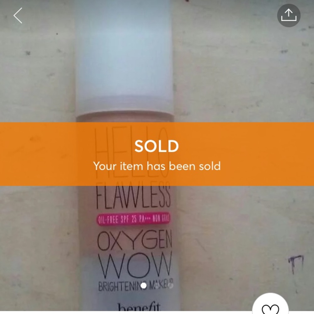 SOLD Benefit Hello Flawless Oxygen Wow Foundation